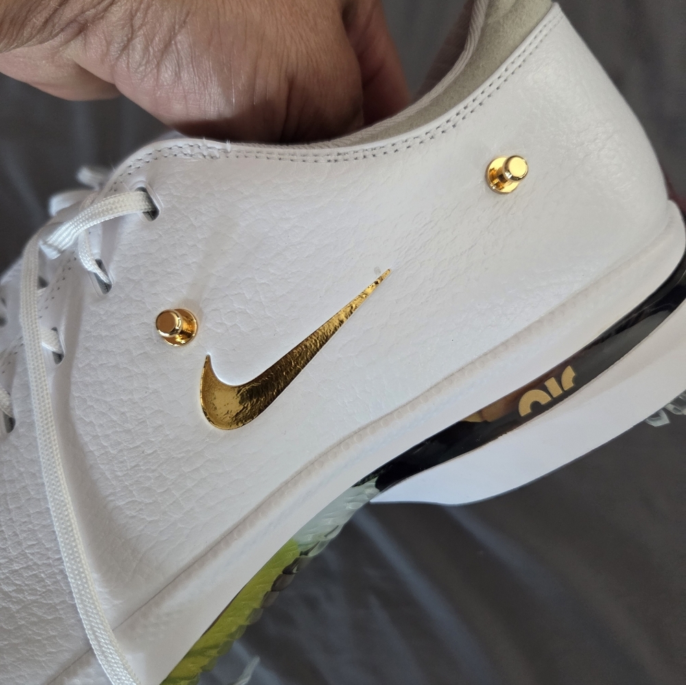 Nike White and Red Golf Shoes